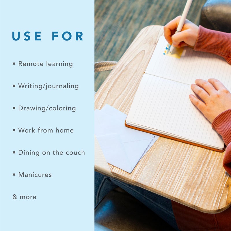 LapGear Heritage Lap Desk with Device Ledge - White Wash - Fits up to 17.3 Inch Laptops - Style No. 45611 - Image 2